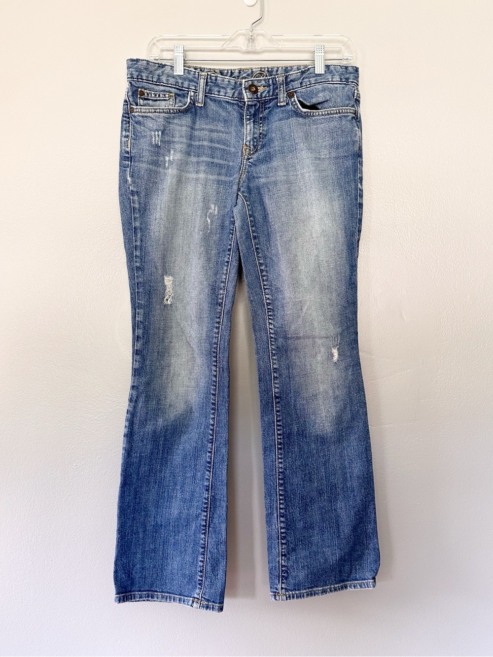 Gap Premium Bootcut Jeans 2011 Light Wash Distressed Size 6/28L